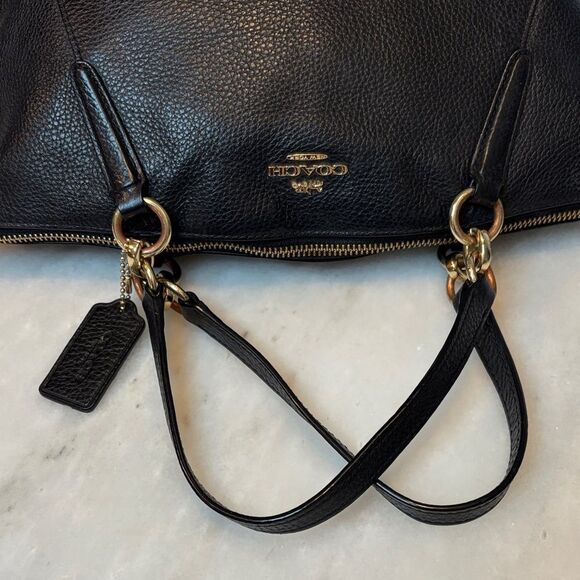 Coach Kelsey Small Pebbled Leather Satchel Shoulder Bag - Picture 10 of 16